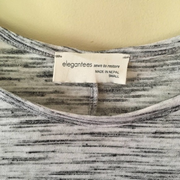 Elegantees Blaire Ruffle Sleeve Black Multi Tank S - Picture 9 of 9